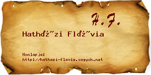 Hatházi Flávia névjegykártya